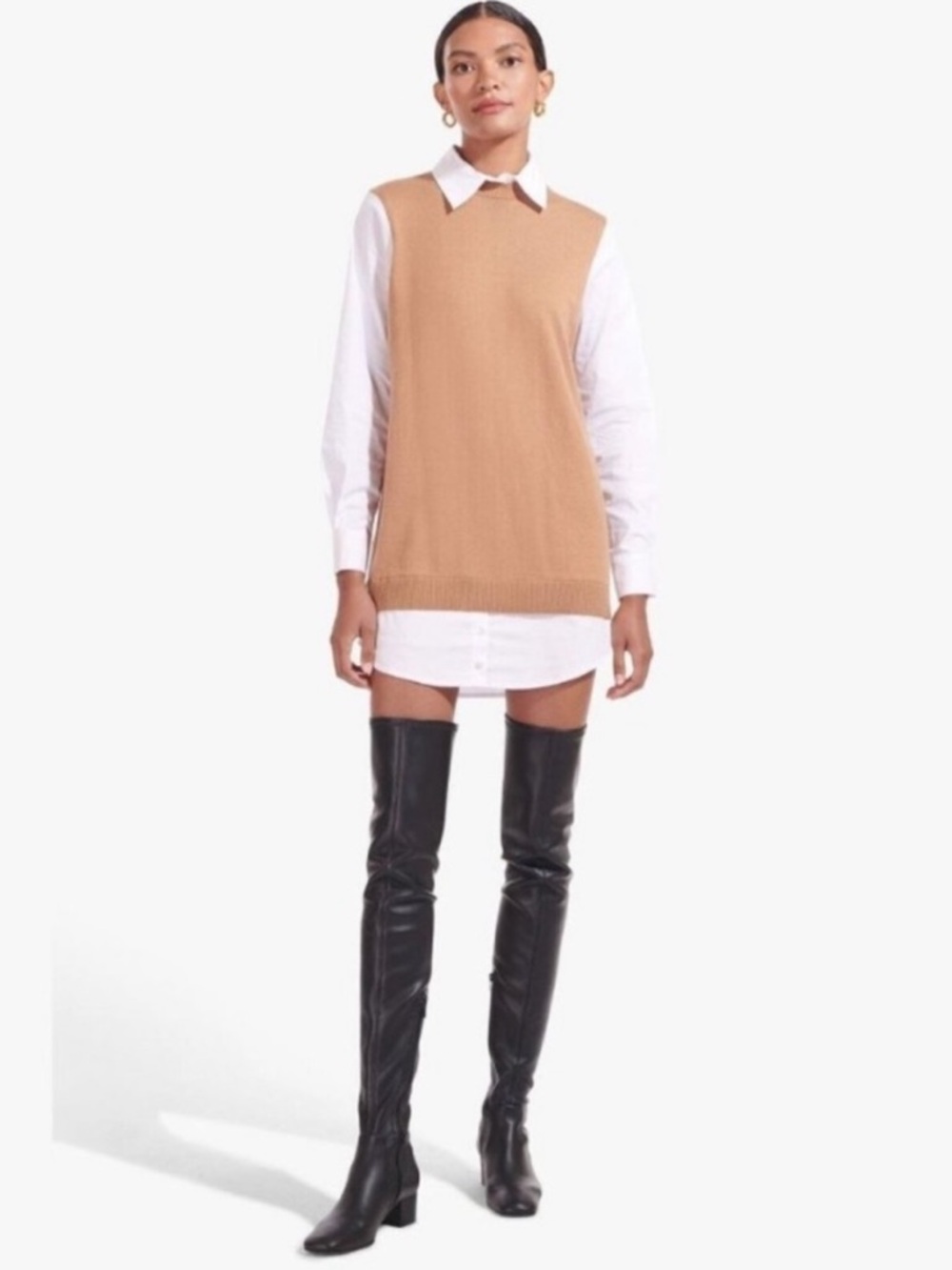 STAUD | Fern‎ Mixed Media Mini Dress